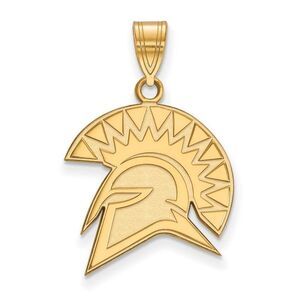 14k Gold Plated Silver San Jose State U. Large Pendant